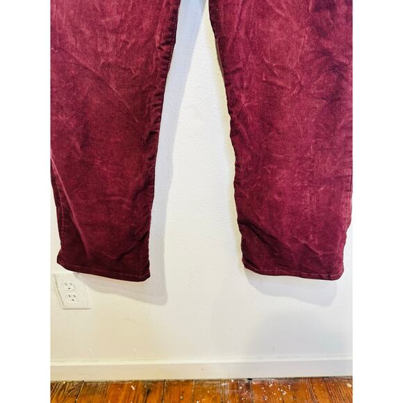 Levi's Red Maroon Denim Style High-Waisted Ribcage Ankle Jeans Size W32 L27 - Picture 12 of 16